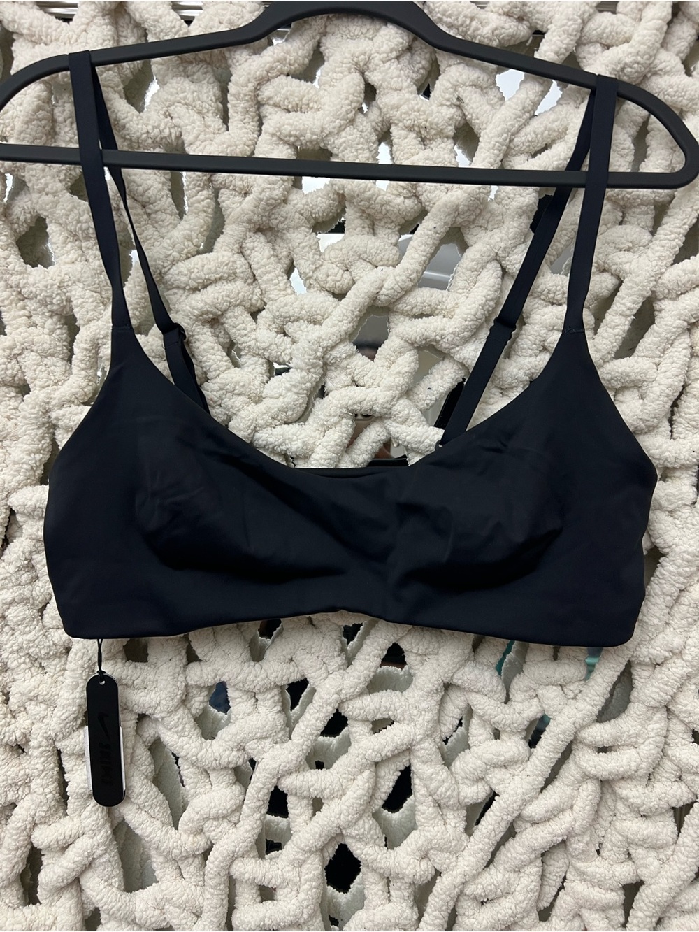 NIKE SKIMS MATTE MICRO SCOOP BRA NWT - OBSIDIAN